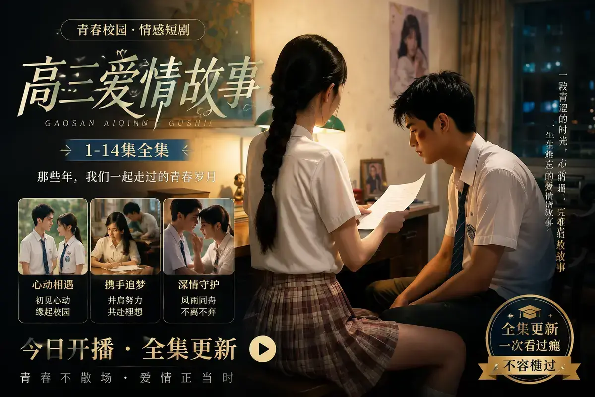 《AI 短剧高三爱情故事》中字无删减高清完整版在线观看 - 林澈苏晚晴校园恋曲初见心动 - 高三爱情故事全集资源分享免费播放