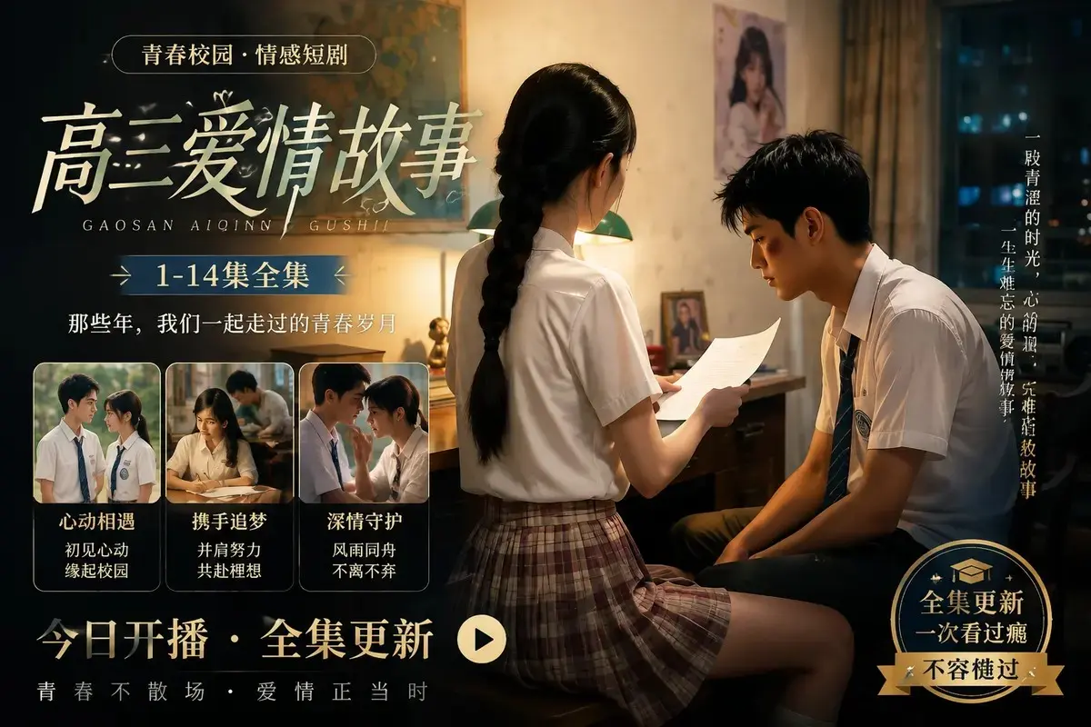黄果魔改AI短剧系列《高三爱情故事》高清未删减全集在线观看 - 蓝光修复中字版百度阿里云盘资源直链 - 高清零卡顿免费观看